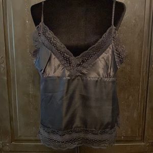 Secret Fantasies satin/lace black camisole XL
